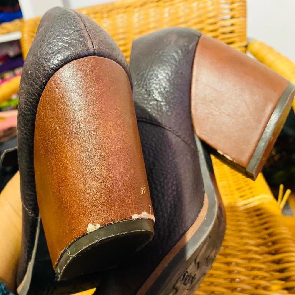 KORK-EASE BROWN LEATHER MARY JANES 10 - Picture 4 of 8